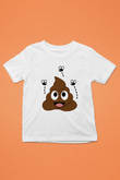 Emoji Baskılı Unisex Beyaz  Çocuk Tişört
