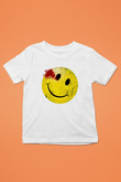 Emoji Baskılı Unisex Beyaz  Çocuk Tişört
