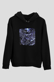 Emperor Baskılı Unisex Siyah Hoodie