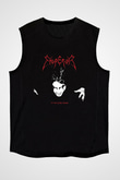 Emperor Baskılı Unisex Siyah Kolsuz Tişört