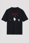 Emperor Baskılı Unisex Siyah Oversize Tişört