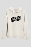 Empire Strikes Back Beyaz Unisex Kapşonlu Sweatshirt