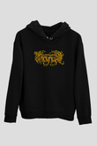 Empyrium Baskılı Unisex Siyah Kapüşonlu Sweatshirt