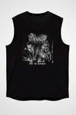 Empyrium Baskılı Unisex Siyah Kolsuz Tişört - Tshirt