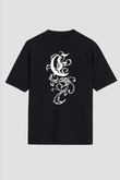 Empyrium Baskılı Unisex Siyah Oversize Tişört - Tshirt