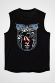 Enforcer Baskılı Unisex Siyah Kolsuz Tişört - Tshirt