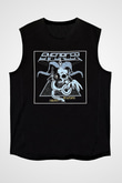 Enforcer Baskılı Unisex Siyah Kolsuz Tişört - Tshirt