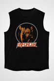 Enforcer Baskılı Unisex Siyah Kolsuz Tişört - Tshirt