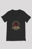Enforcer Baskılı Unisex Siyah V Yaka Tişört - Tshirt