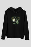 Enslaved Baskılı Unisex Siyah Hoodie