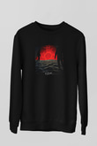 Enslaved Baskılı Unisex Siyah Sweatshirt