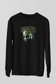 Enslaved Baskılı Unisex Siyah Sweatshirt