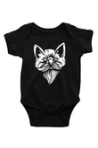 Entellektüel Kedi BaskılıSiyah  Bebek Body - Zıbın