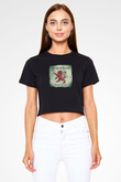 Enter Shikari Baskılı Unisex Siyah Crop Top Tişört