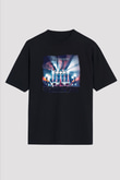 Enter Shikari Baskılı Unisex Siyah Oversize Tişört
