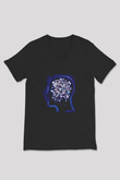 Enter Shikari Baskılı Unisex Siyah V Yaka Tişört