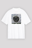 Entombed Baskılı Unisex Beyaz Oversize Tişört