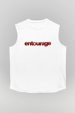 Entourage Beyaz Unisex Kolsuz Tişört