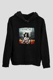 Epica Baskılı Unisex Siyah Hoodie