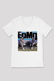 EPMD Beyaz Unisex V Yaka Tişört