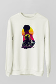 Eren Jaeger Baskılı Beyaz Unisex Sweatshirt