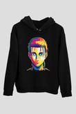 Eren Jaeger Baskılı Unisex Siyah Hoodie