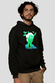 Eren Jaeger Baskılı Unisex Siyah Hoodie