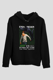 Eren Jaeger Baskılı Unisex Siyah Hoodie