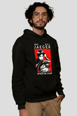 Eren Jaeger Baskılı Unisex Siyah Hoodie