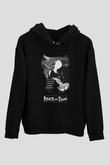 Eren Jaeger Baskılı Unisex Siyah Hoodie