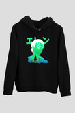 Eren Jaeger Baskılı Unisex Siyah Hoodie