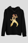 Eren Jaeger Baskılı Unisex Siyah Hoodie