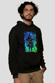 Eren Jaeger Baskılı Unisex Siyah Hoodie
