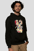 Eren Jaeger Baskılı Unisex Siyah Hoodie