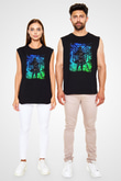 Eren Jaeger Baskılı Unisex Siyah Kolsuz Tişört - Tshirt