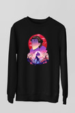 Eren Jaeger Baskılı Unisex Siyah Sweatshirt