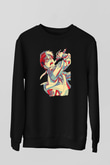 Eren Jaeger Baskılı Unisex Siyah Sweatshirt