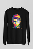 Eren Jaeger Baskılı Unisex Siyah Sweatshirt