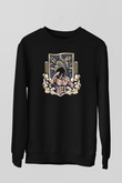 Eren Jaeger Baskılı Unisex Siyah Sweatshirt
