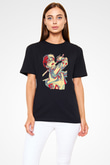 Eren Jaeger Baskılı Unisex Siyah Tişört - Tshirt