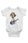 Eric Clapton Baskılı Beyaz Unisex Bebek Body - Zıbın