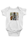 Eric Clapton Baskılı Unisex Beyaz Bebek Body - Zıbın