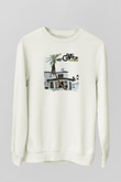 Eric Clapton Baskılı Unisex Beyaz Sweatshirt