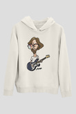 Eric Clapton Beyaz Unisex Kapşonlu Sweatshirt