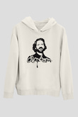 Eric Clapton Beyaz Unisex Kapşonlu Sweatshirt