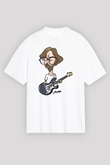 Eric Clapton Beyaz Unisex Oversize Tişört T-Shirt