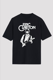 Eric Clapton Siyah Unisex Oversize Tişört T-Shirt
