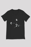 Eric Clapton Siyah Unisex V Yaka Tişört T-Shirt