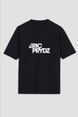 Eric Prydz Baskılı Unisex Oversize Siyah Tişört