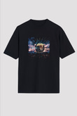 Eric Prydz Baskılı Unisex Oversize Siyah Tişört
